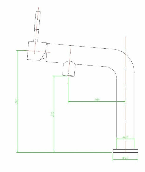 Смеситель для кухни ESKO K6 Нержавеющая сталь