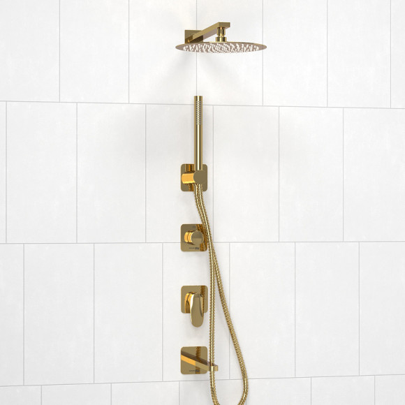 Душевая система WasserKRAFT Neckar A2151.278.279.183.208.280.197.281 Золото глянцевое