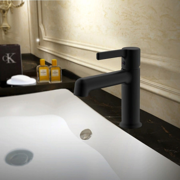 Смеситель для раковины Haiba HB10814-7 Черный матовый Смеситель для раковины Haiba HB10814-7 Черный матовый