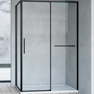 Душевой уголок Vincea Slim Soft 120x100 VSR-1SS1012CLB профиль Черный стекло прозрачное