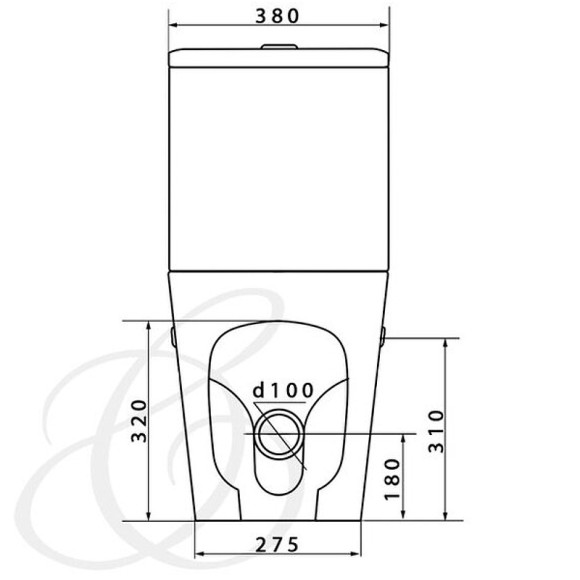 Унитаз компакт Caprigo Style S-1213 с бачком и сиденьем Микролифт
