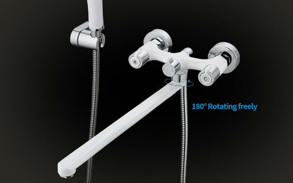 Смеситель для ванны Gappo G49 G2249 универсальный Белый Хром