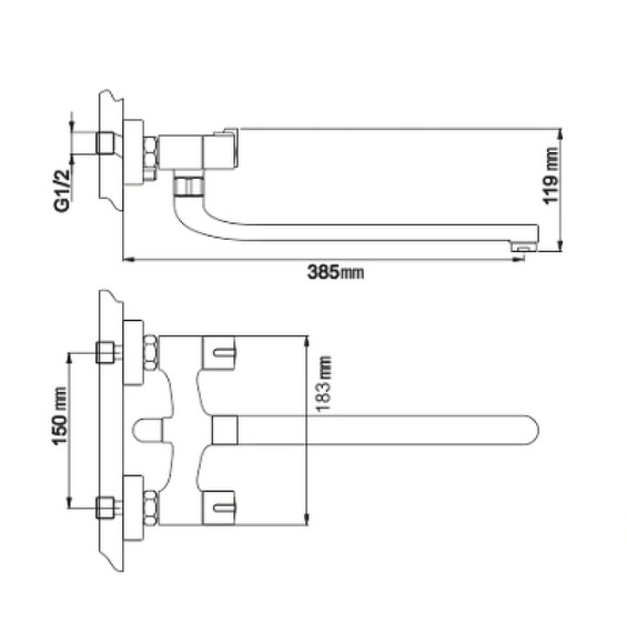 Смеситель для ванны Gappo G49 G2249 универсальный Белый Хром
