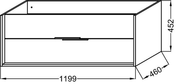 Тумба под раковину Jacob Delafon Vivienne 120 EB1509-E52-N18 подвесная Белая Дуб табак