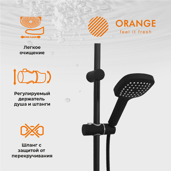 Душевая система Orange M04-944b Черная Душевая система Orange M04-944b Черная