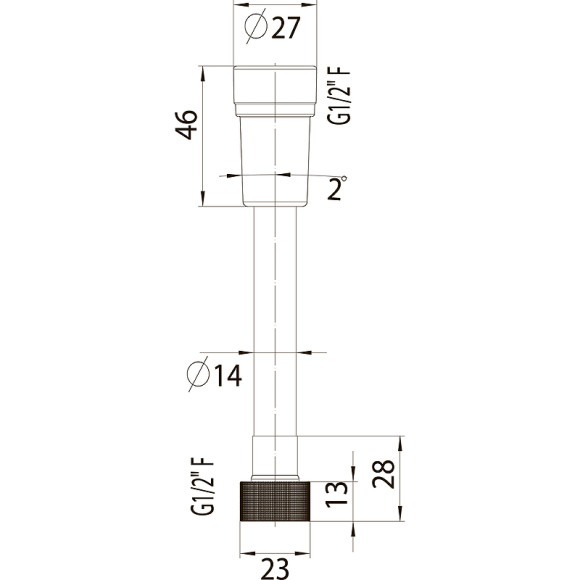 Душевой шланг Bossini Cromolux New A00258C.073 Черный матовый Душевой шланг Bossini Cromolux New A00258C.073 Черный матовый