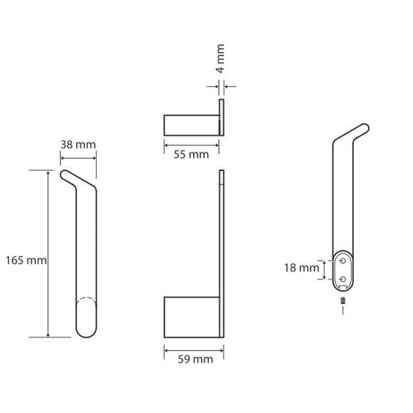 Держатель туалетной бумаги Bemeta Organic Black 167112030 Черный матовый