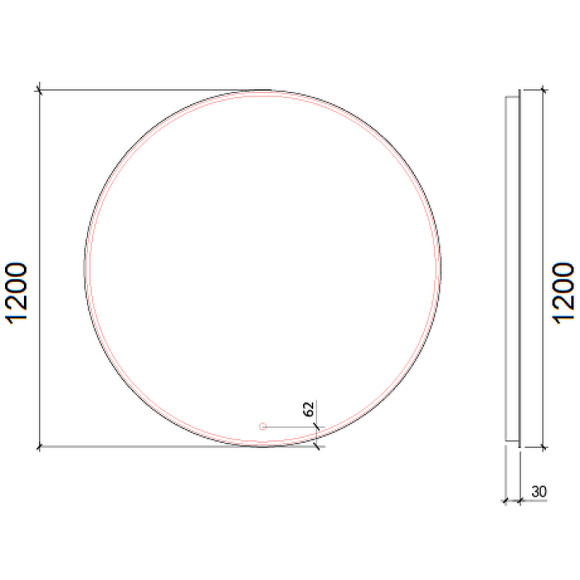 Зеркало Boheme Armadi Art Rombo 120 545-120 с подсветкой с сенсорным выключателем