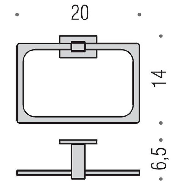 Кольцо для полотенец Colombo Design Look B1631.HPS1 Нержавеющая сталь