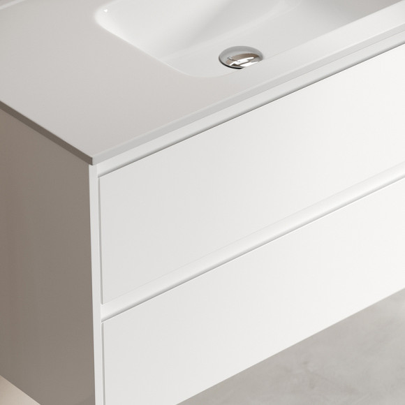 Тумба под раковину Sancos Libra 100 LB100W подвесная Белый глянец