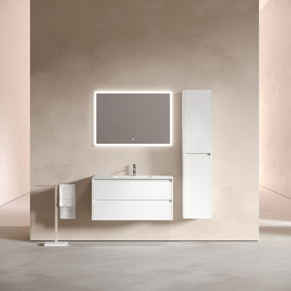 Тумба под раковину Sancos Libra 100 LB100W подвесная Белый глянец