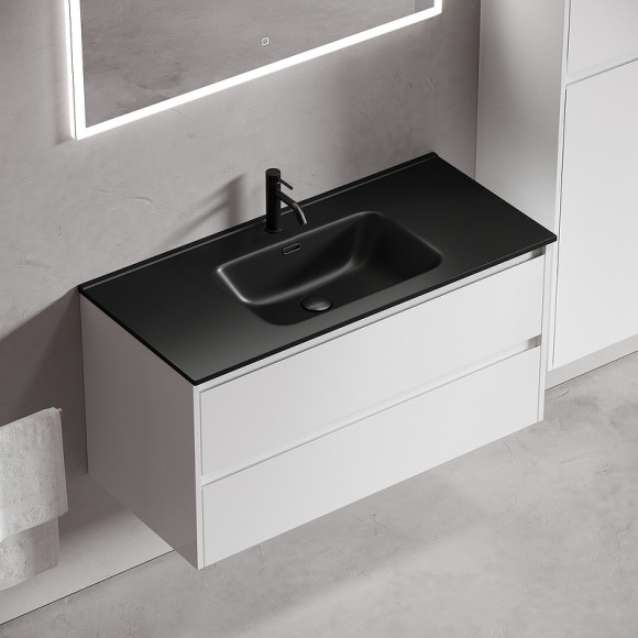 Тумба под раковину Sancos Libra 100 LB100W подвесная Белый глянец