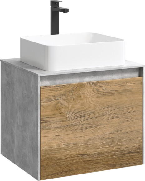 Корпус тумбы под раковину Aqwella 5 Stars Mobi 60 MOB0106BS подвесной Бетон светлый