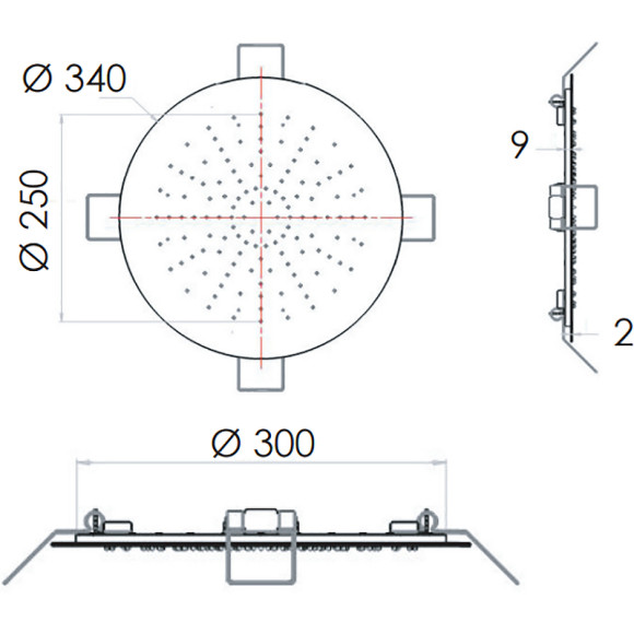 Верхний душ Remer 357EFM34 Хром Верхний душ Remer 357EFM34 Хром
