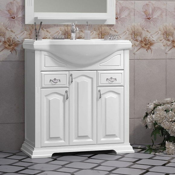 Тумба под раковину Opadiris Риспекто 80 00-00006024 Белая матовая Тумба под раковину Opadiris Риспекто 80 00-00006024 Белая матовая