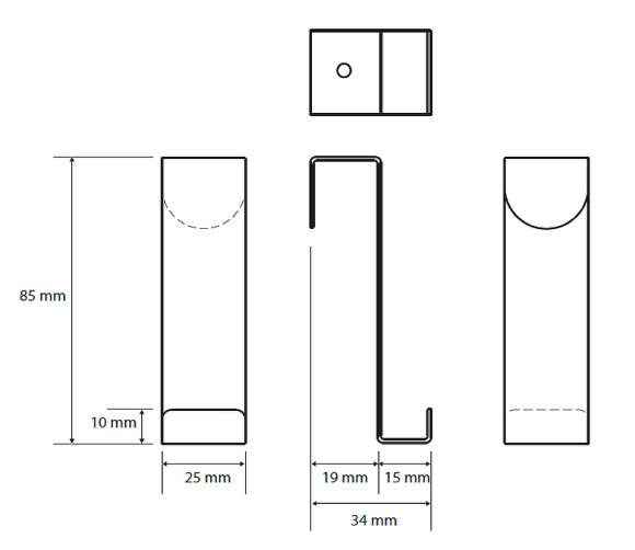 Крючок Bemeta Dark 101106150 Черный матовый Крючок Bemeta Dark 101106150 Черный матовый