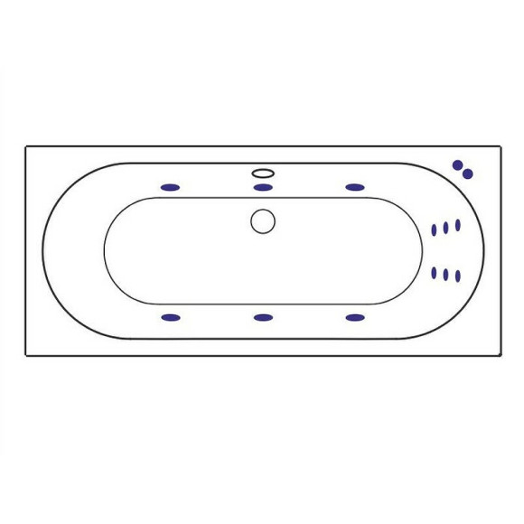Акриловая ванна Excellent Oceana Slim 180x80 WAEX.OCE18S.LINE.GL с гидромассажем Акриловая ванна Excellent Oceana Slim 180x80 WAEX.OCE18S.LINE.GL с гидромассажем
