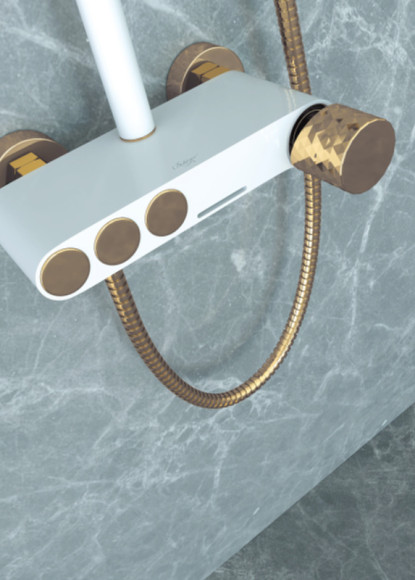 Смеситель для ванны Boheme Stick 123-BCR.2 Черный матовый Хром