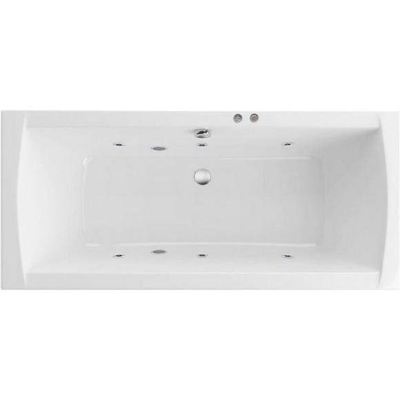 Акриловая ванна Whitecross Wave 170x75 0101.170075.100.SOFT.GL с гидромассажем