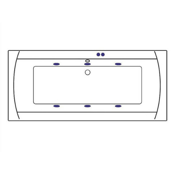 Акриловая ванна Whitecross Wave 170x75 0101.170075.100.SOFT.GL с гидромассажем Акриловая ванна Whitecross Wave 170x75 0101.170075.100.SOFT.GL с гидромассажем