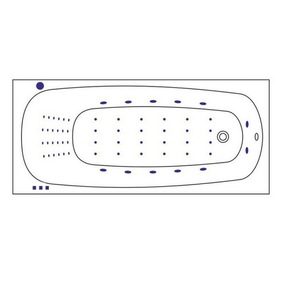 Акриловая ванна Whitecross Layla 180x80 0102.180080.100.NANO.GL с гидромассажем Акриловая ванна Whitecross Layla 180x80 0102.180080.100.NANO.GL с гидромассажем
