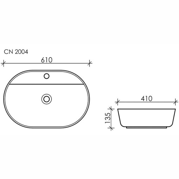 Раковина Ceramicanova Modo 61 CN2004 Белая Раковина Ceramicanova Modo 61 CN2004 Белая