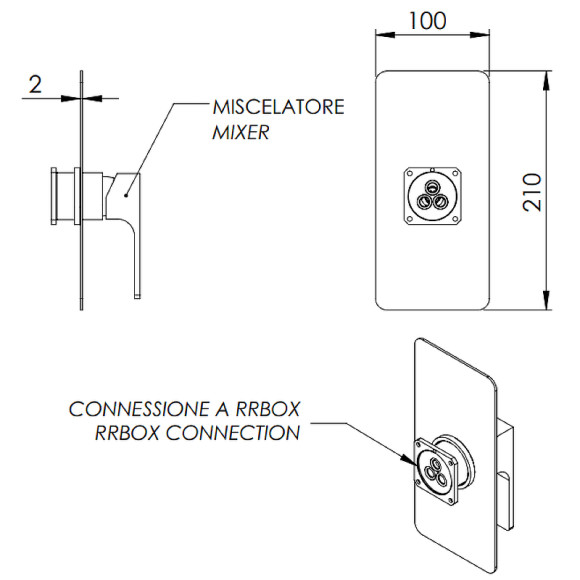 Смеситель для душа Remer Absolute AU30KBNO Черный матовый Смеситель для душа Remer Absolute AU30KBNO Черный матовый