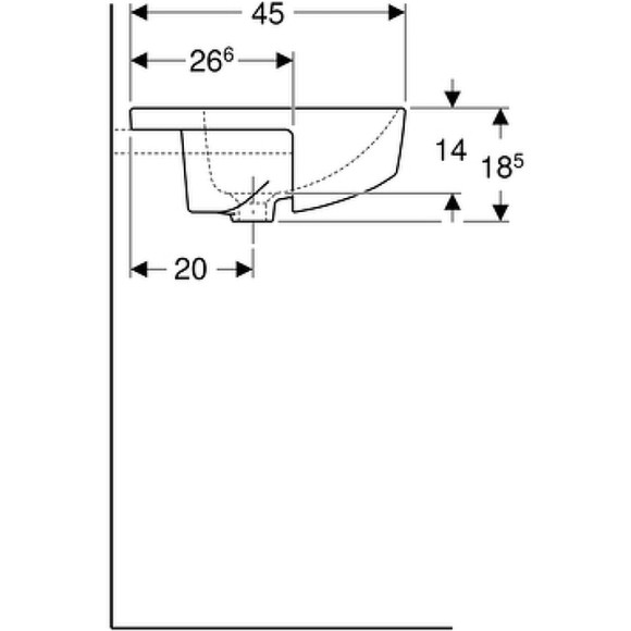 Раковина Geberit VariForm 55 500.681.01.1 Белая