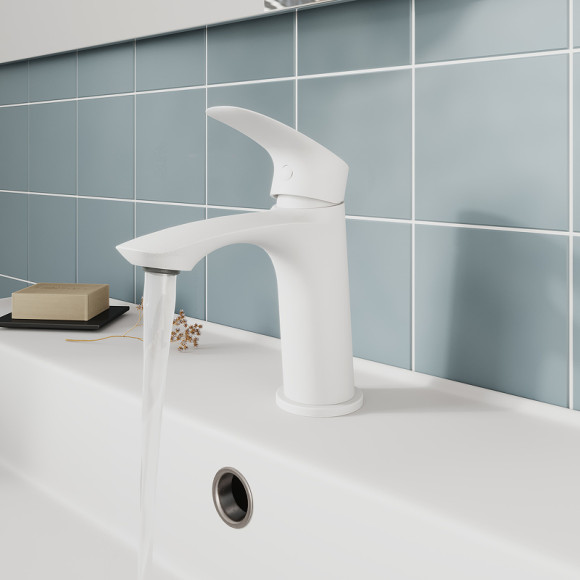 Смеситель для раковины Milardo Rora RORWT00M01 Белый матовый