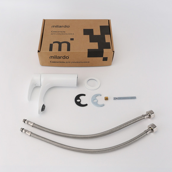Смеситель для раковины Milardo Rora RORWT00M01 Белый матовый