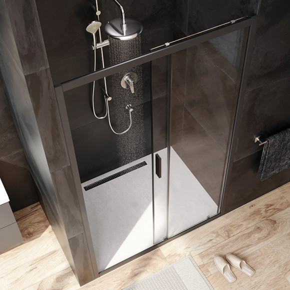 Душевая дверь AM.PM Gem 120 W90G-120-1-195BT профиль Черный матовый стекло прозрачное Душевая дверь AM.PM Gem 120 W90G-120-1-195BT профиль Черный матовый стекло прозрачное