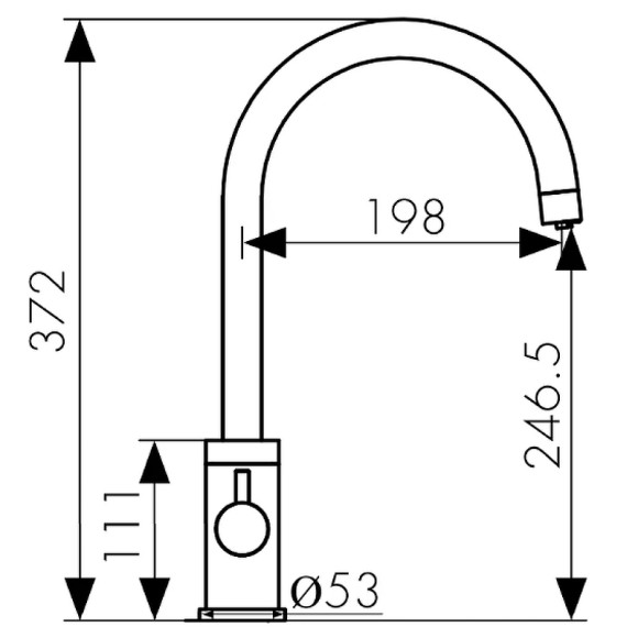 Смеситель для кухни Kaiser Merkur 26744 Хром