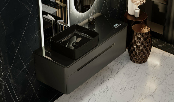 Тумба под раковину Jorno Shine 120 Shi.01.120-M/P/A подвесная Антрацит