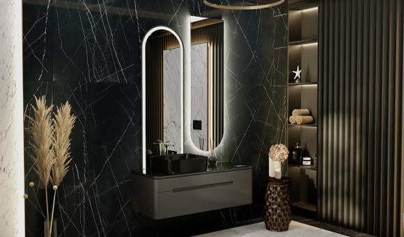 Тумба под раковину Jorno Shine 120 Shi.01.120-M/P/A подвесная Антрацит