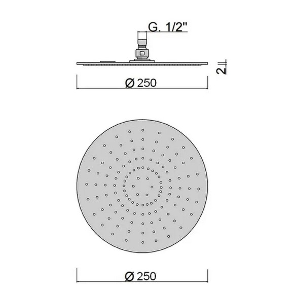 Верхний душ Giulini Futuro F1711-25XNO Черный матовый Верхний душ Giulini Futuro F1711-25XNO Черный матовый
