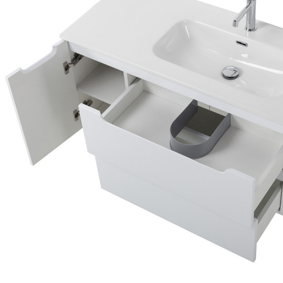 Тумба под раковину BelBagno Etna 100 R ETNA-1000-2C-1A-SO-BL-R подвесная Bianco Lucido Тумба под раковину BelBagno Etna 100 R ETNA-1000-2C-1A-SO-BL-R подвесная Bianco Lucido