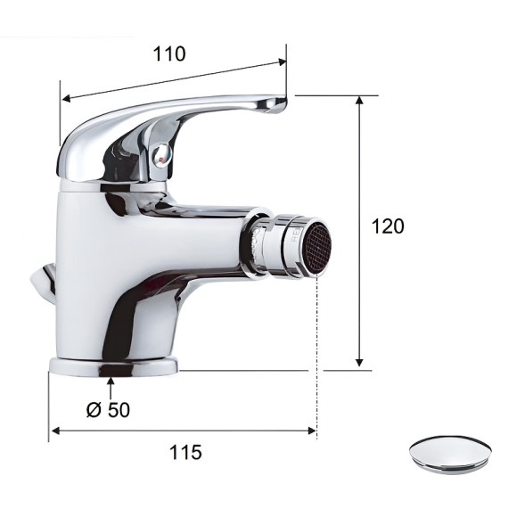 Смеситель для биде Remer Серия 35 F20 Хром Смеситель для биде Remer Серия 35 F20 Хром