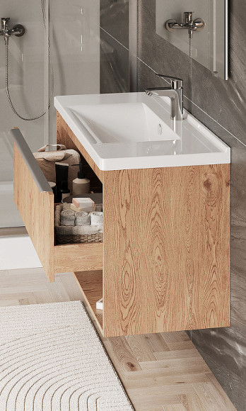 Тумба под раковину Aquaton Хоуп 100 1A287401HP6C0 подвесная Орех