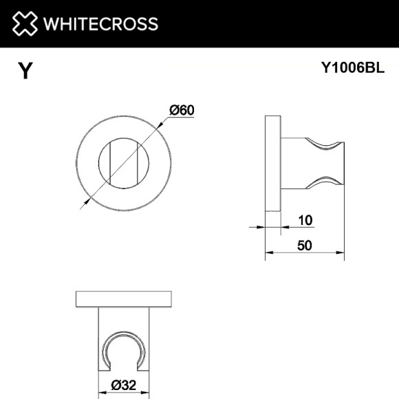 Держатель ручного душа Whitecross Y chrome Y1006CR Хром Держатель ручного душа Whitecross Y chrome Y1006CR Хром
