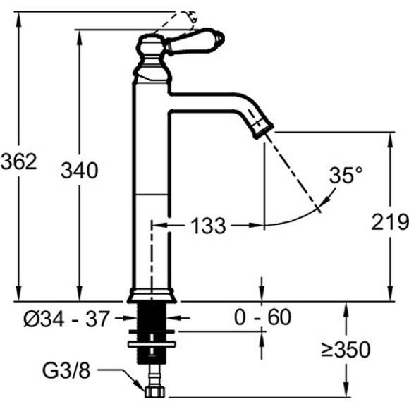 Смеситель для раковины Jacob Delafon Louise E24361-BCN Золото матовое Смеситель для раковины Jacob Delafon Louise E24361-BCN Золото матовое