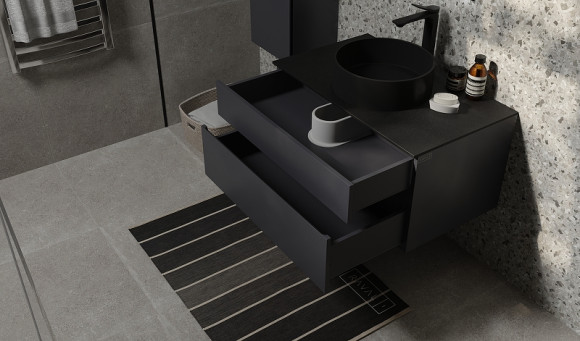 Тумба под раковину Raval Decent 80 Dec.01.80/A/RL подвесная Антрацит Тумба под раковину Raval Decent 80 Dec.01.80/A/RL подвесная Антрацит