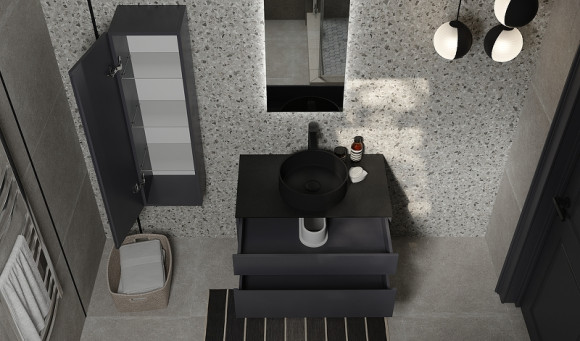 Тумба под раковину Raval Decent 80 Dec.01.80/A/RL подвесная Антрацит Тумба под раковину Raval Decent 80 Dec.01.80/A/RL подвесная Антрацит