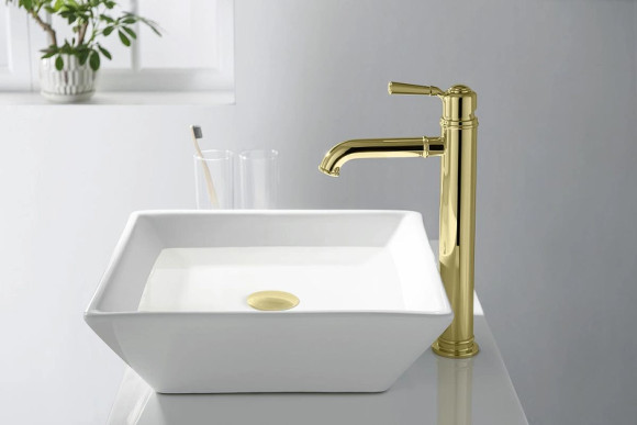 Смеситель для раковины Aquatek Классик AQ1504PG Полированное золото