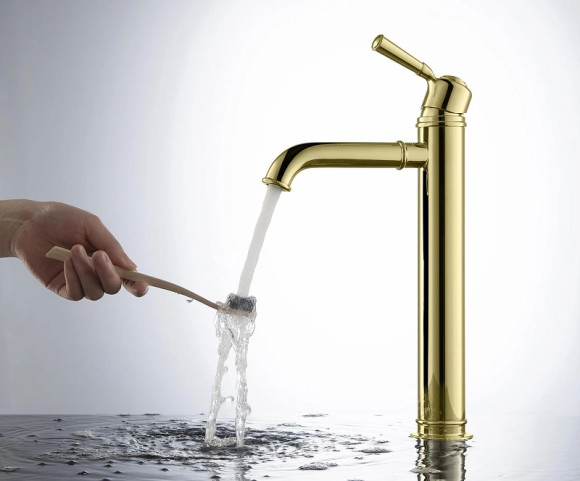 Смеситель для раковины Aquatek Классик AQ1504PG Полированное золото