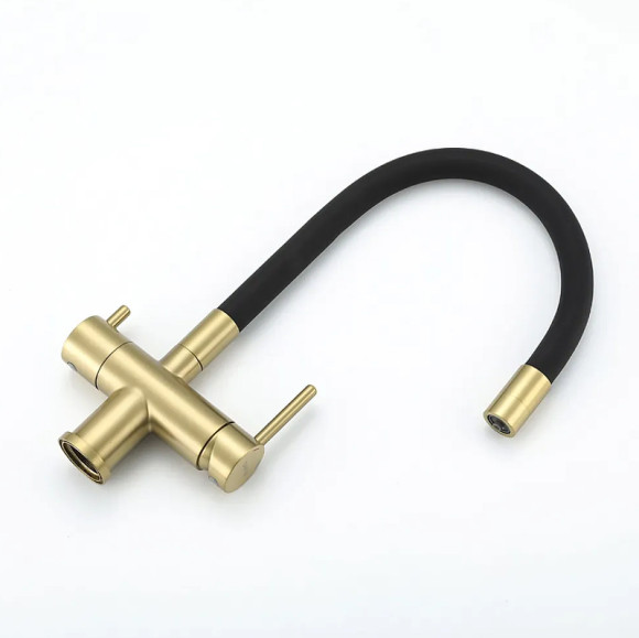 Смеситель для кухни Gappo G4398-33 Золотой сатин Черный