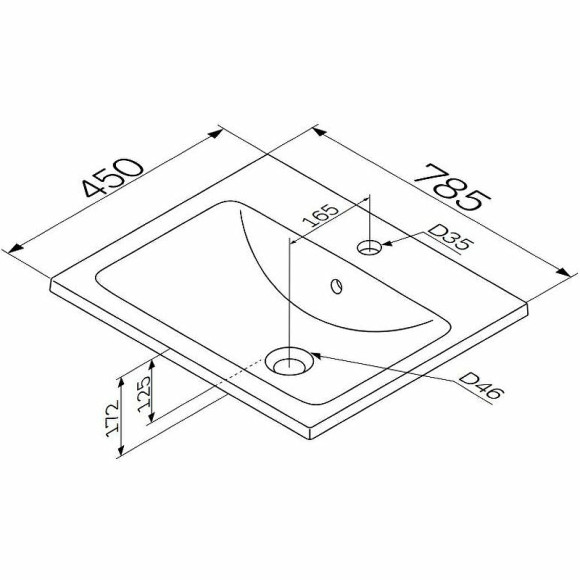 Раковина AM.PM X-Joy 80 M85AWCC0802WG64 Белая Раковина AM.PM X-Joy 80 M85AWCC0802WG64 Белая