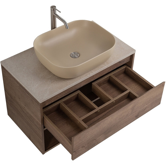 Тумба под раковину BelBagno Kraft 90 KRAFT-900-1C-SO-RT подвесная Rovere Tabacco Тумба под раковину BelBagno Kraft 90 KRAFT-900-1C-SO-RT подвесная Rovere Tabacco