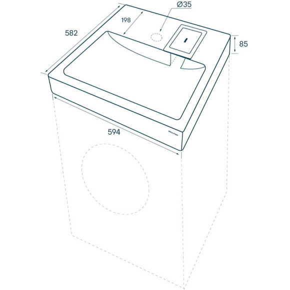 Раковина Paulmark Welt 60 PM730431 на стиральную машину Белая Раковина Paulmark Welt 60 PM730431 на стиральную машину Белая