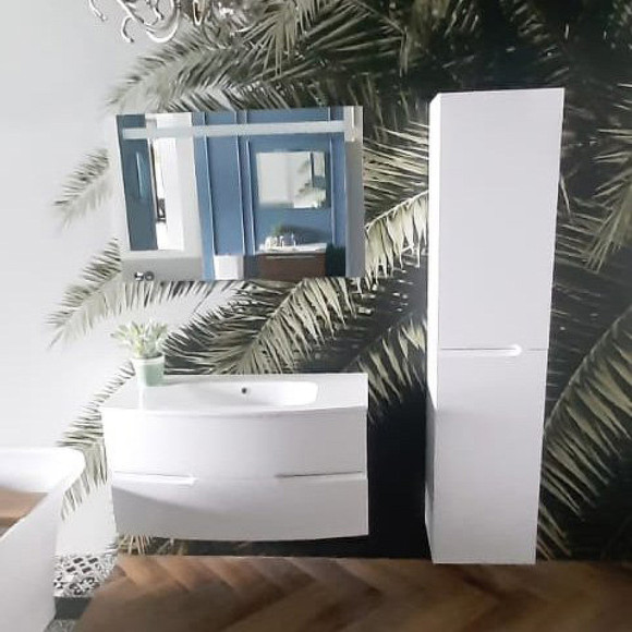 Шкаф пенал Jacob Delafon Nona 40 EB1983RRU-G1C подвесной Белый глянцевый Шкаф пенал Jacob Delafon Nona 40 EB1983RRU-G1C подвесной Белый глянцевый