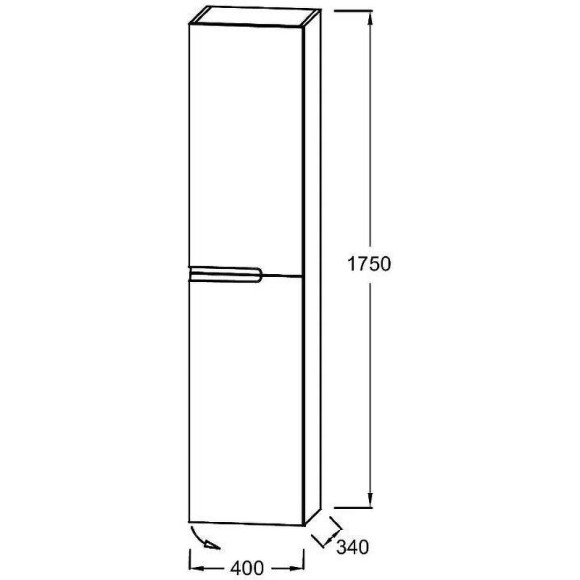 Шкаф пенал Jacob Delafon Nona 40 EB1983RRU-G1C подвесной Белый глянцевый Шкаф пенал Jacob Delafon Nona 40 EB1983RRU-G1C подвесной Белый глянцевый